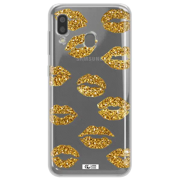 Glitter Lips Samsung A20 Clear TPU Case