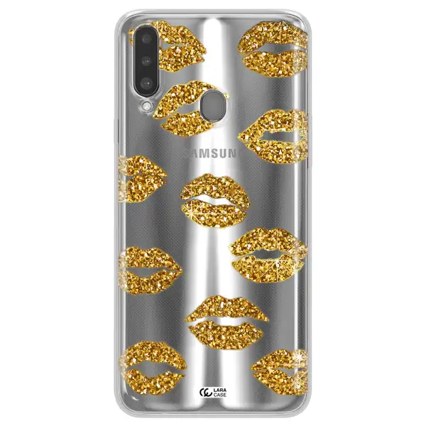 Glitter Lips Samsung A20S Clear TPU Case