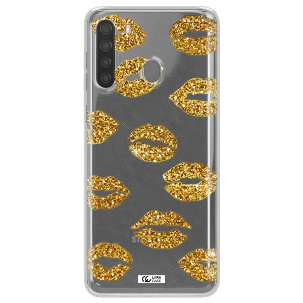 Glitter Lips Samsung A21 Clear TPU Case