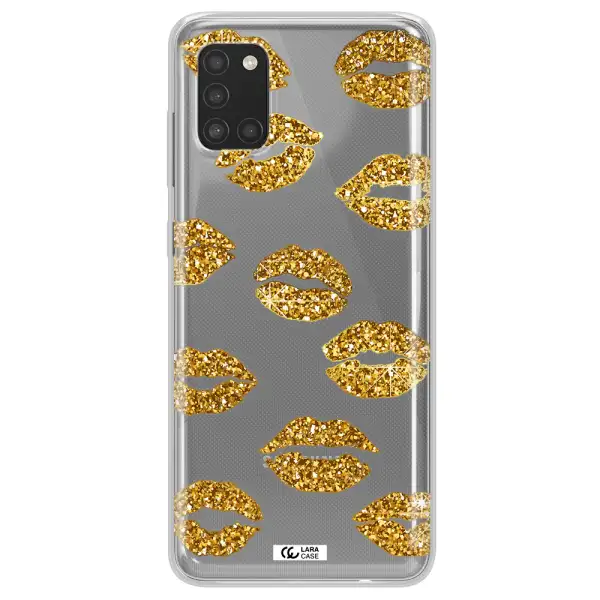 Glitter Lips Samsung A31 Clear TPU Case