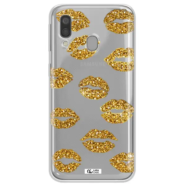 Glitter Lips Samsung A40 Clear TPU Case