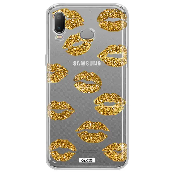 Glitter Lips Samsung A6S Clear TPU Case