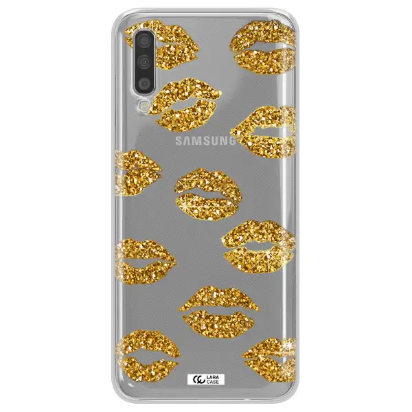 Glitter Lips Samsung A70 Clear TPU Case