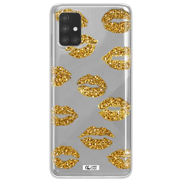 Glitter Lips Samsung A71 Clear TPU Case