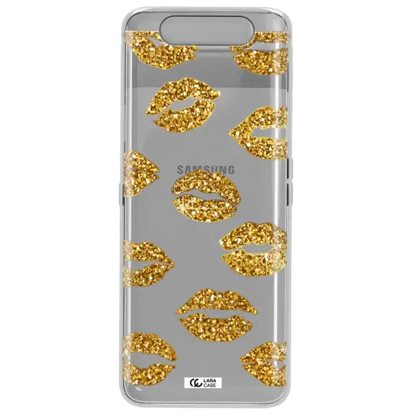Glitter Lips Samsung A80 Clear TPU Case