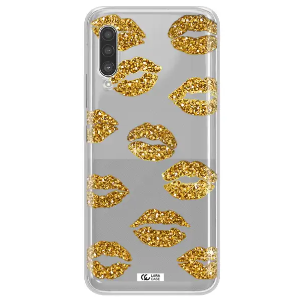 Glitter Lips Samsung A90 Clear TPU Case