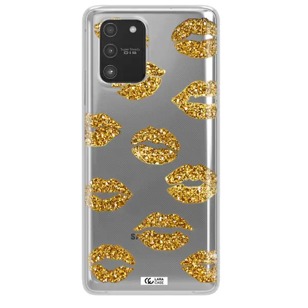 Glitter Lips Samsung A91 Clear TPU Case