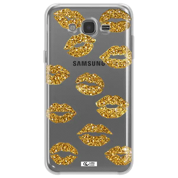 Glitter Lips Samsung J7 Clear TPU Case