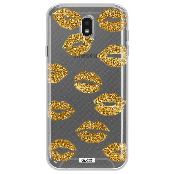 Glitter Lips Samsung J7 Pro Clear TPU Case