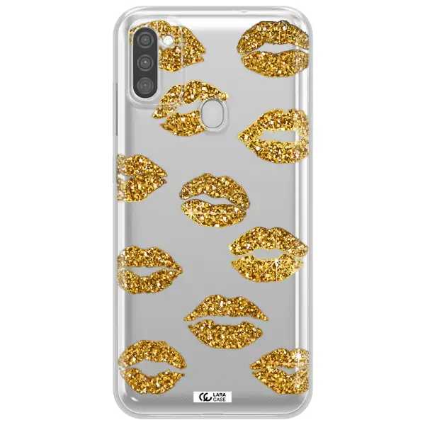 Glitter Lips Samsung M11 Clear TPU Case