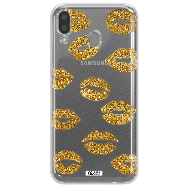 Glitter Lips Samsung M20 Clear TPU Case