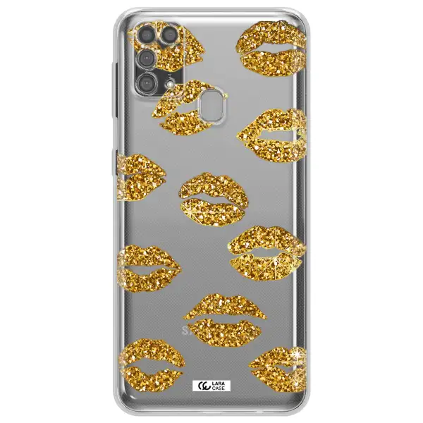 Glitter Lips Samsung M31 Clear TPU Case