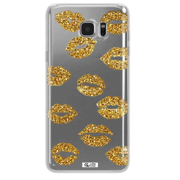 Glitter Lips Samsung Note 5 Clear TPU Case
