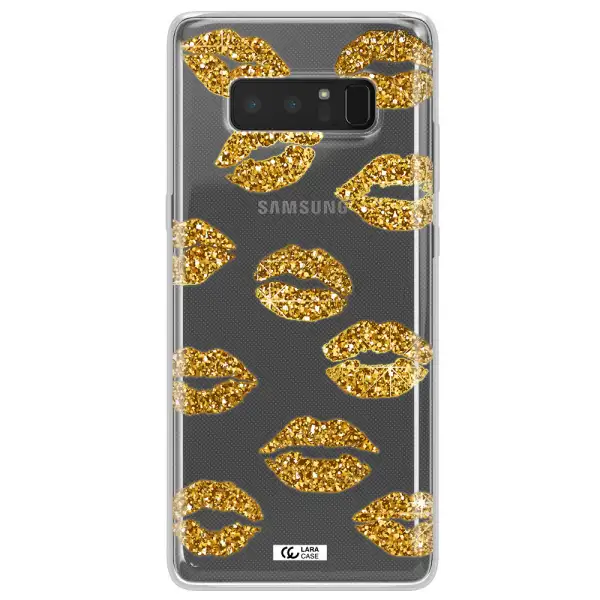 Glitter Lips Samsung Note 8 Clear TPU Case