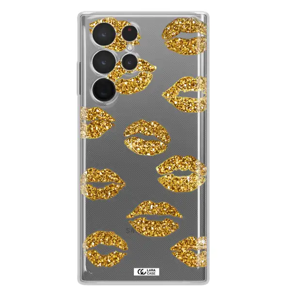Glitter Lips Samsung S 22 Ultra Clear TPU Case