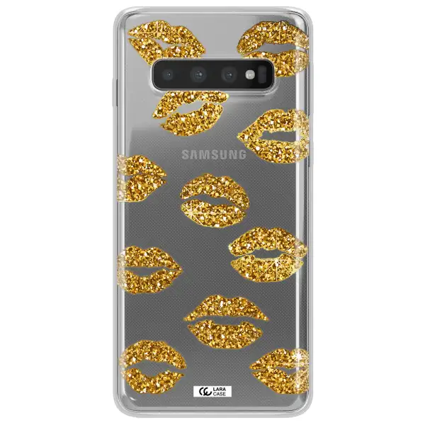 Glitter Lips Samsung S10 Plus Clear TPU Case