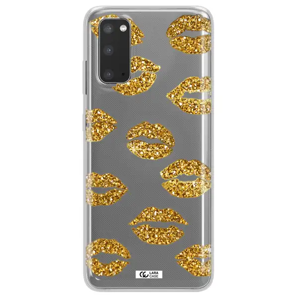Glitter Lips Samsung S20 Clear TPU Case