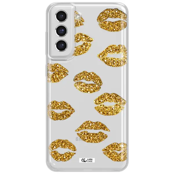 Glitter Lips Samsung S21 Fe Clear Tpu Case