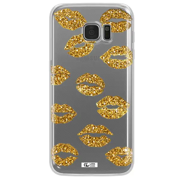 Glitter Lips Samsung S7 Edge Clear TPU Case