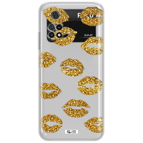 Glitter Lips Xiaomi Poco M4 Pro 4G Clear Tpu Case