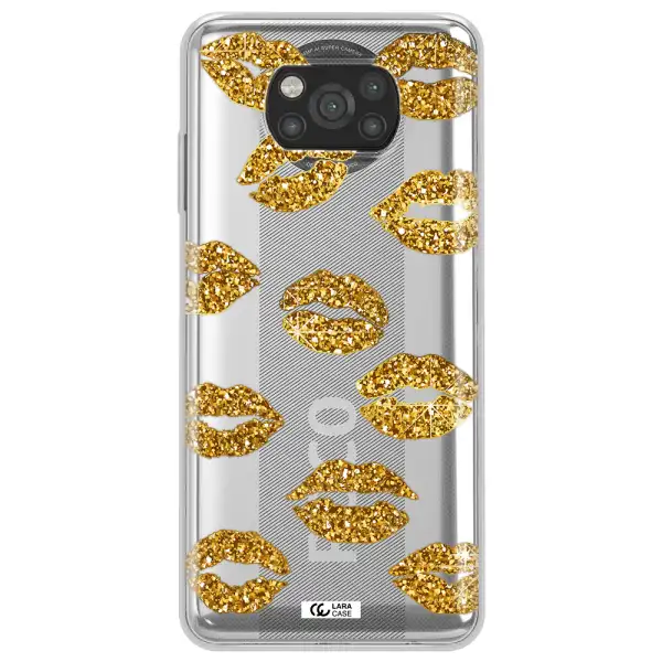 Glitter Lips Xiaomi Poco X3 Clear TPU Case