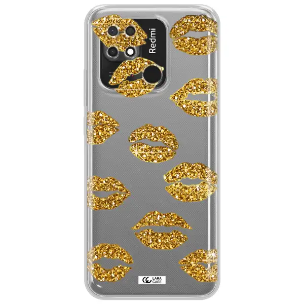 Glitter Lips Xiaomi Redmi 10C Clear TPU Case