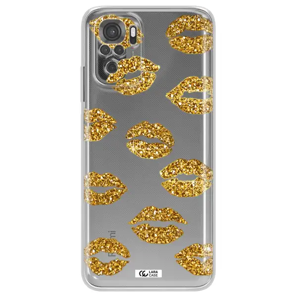 Glitter Lips Xiaomi Redmi Note 10S Clear Tpu Case