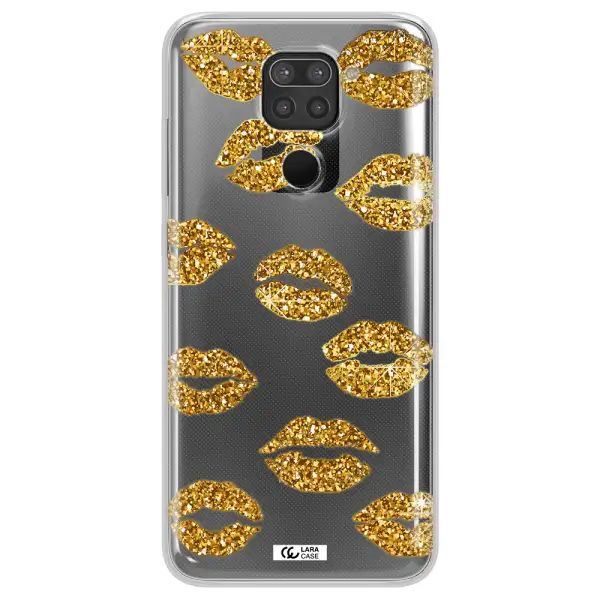 Glitter Lips Xiaomi Redmi Note 9 Clear TPU Case