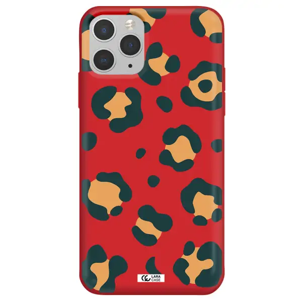 Toon Leopard Apple iPhone 11 pro max Silicone Imperial Red Case