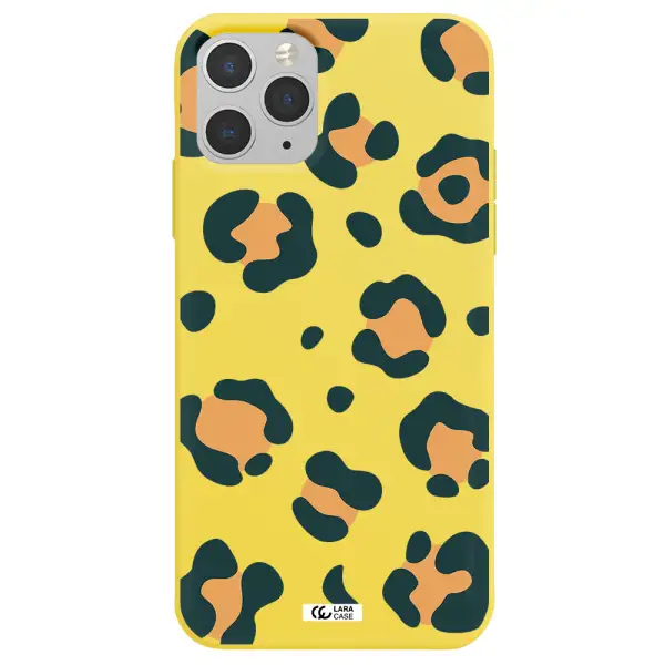 Toon Leopard Apple iPhone 11 pro Silicone canary yellow Case