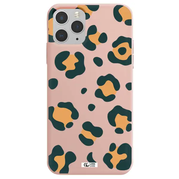 Toon Leopard Apple iPhone 11 pro Silicone pastel pink Case