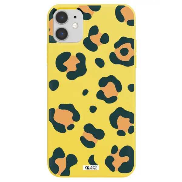 Toon Leopard Apple iPhone 11 Silicone canary yellow Case
