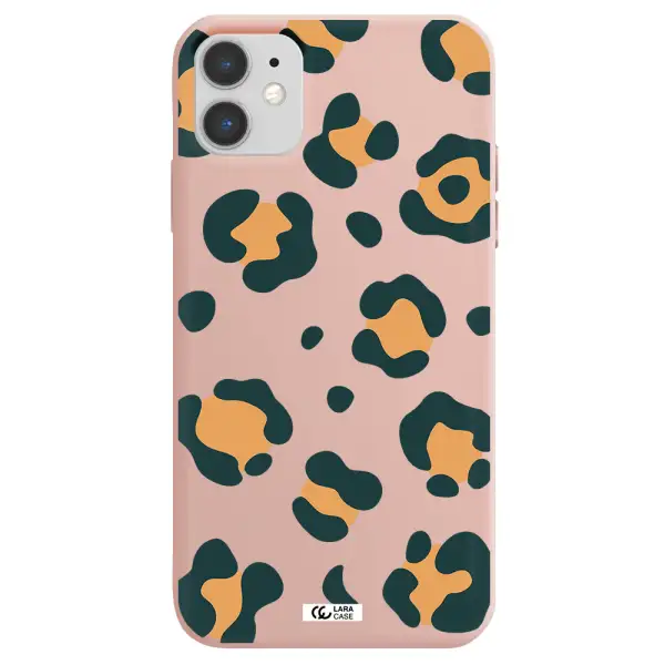 Toon Leopard Apple iPhone 11 Silicone pastel pink Case