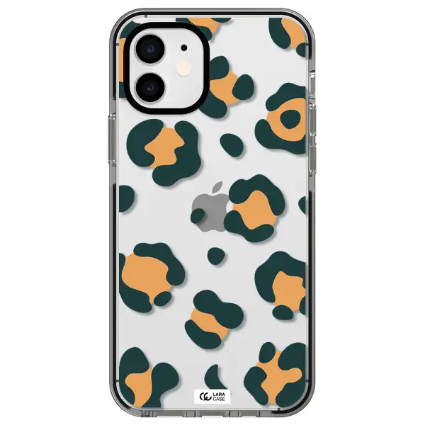 Toon Leopard Apple iPhone 12 impact black border Case