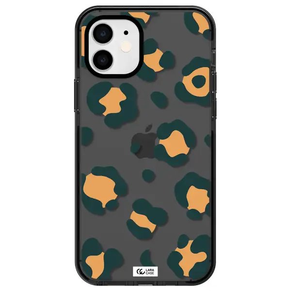 Toon Leopard Apple iPhone 12 impact Smoke Black Case