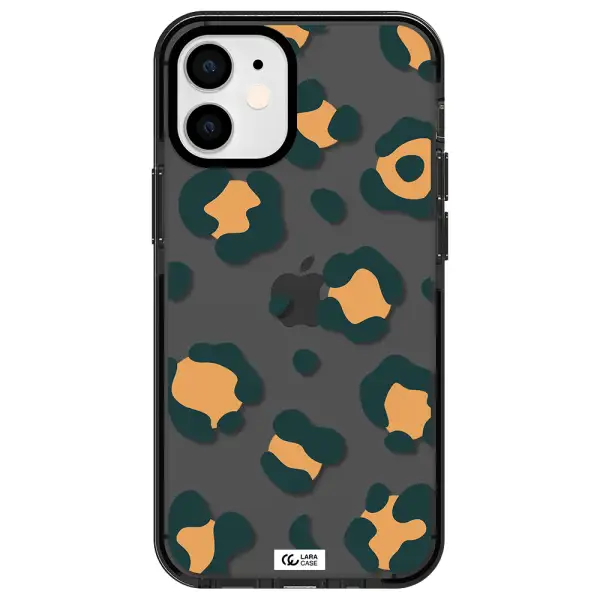 Toon Leopard Apple iPhone 12 mini impact Smoke Black Case