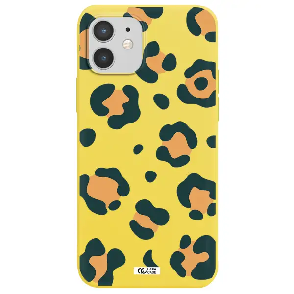 Toon Leopard Apple iPhone 12 mini Silicone canary yellow Case