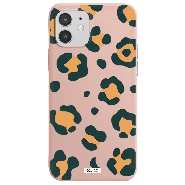 Toon Leopard Apple iPhone 12 mini Silicone pastel pink Case