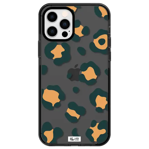 Toon Leopard Apple iPhone 12 pro impact Smoke Black Case
