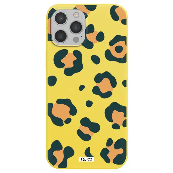 Toon Leopard Apple iPhone 12 pro max Silicone canary yellow Case