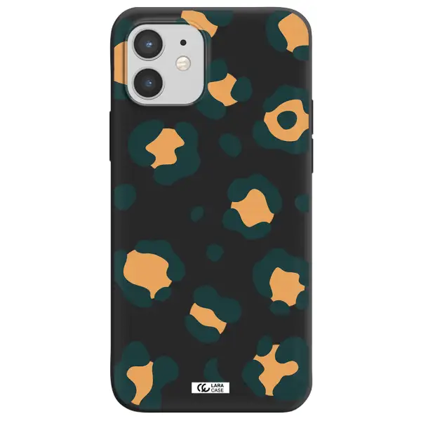 Toon Leopard Apple iPhone 12 Silicone black Case