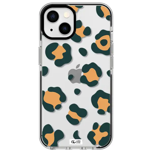 Toon Leopard Apple iPhone 13 impact black border Case