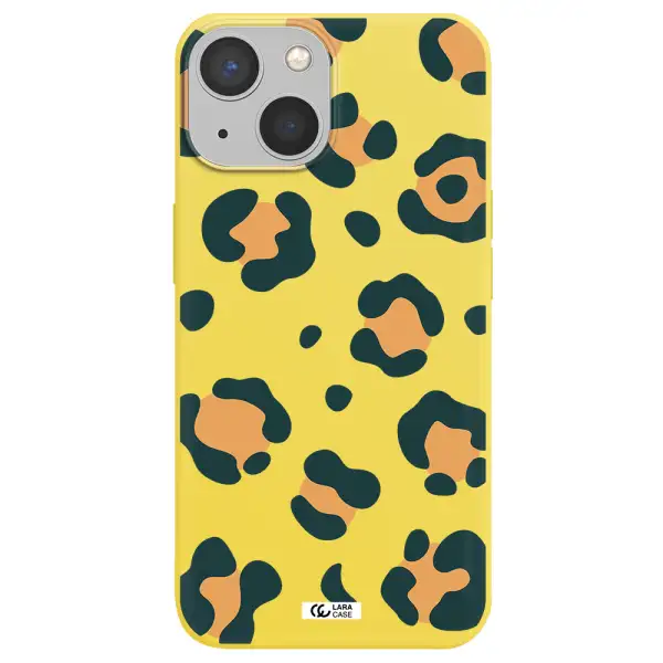 Toon Leopard Apple iPhone 13 mini Silicone canary yellow Case