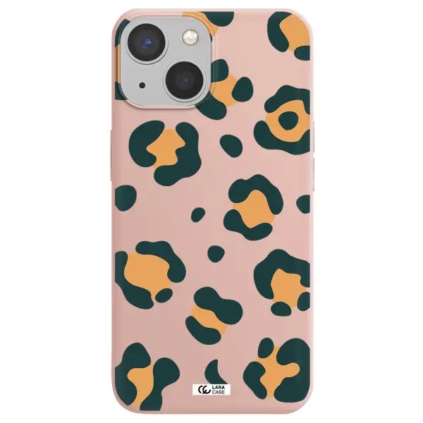 Toon Leopard Apple iPhone 13 mini Silicone pastel pink Case