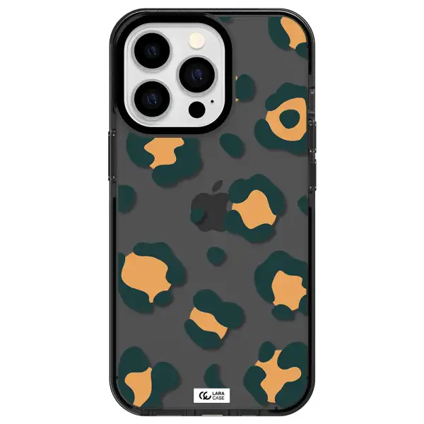 Toon Leopard Apple iPhone 13 Pro impact Smoke Black Case