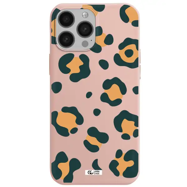 Toon Leopard Apple iPhone 13 Pro Silicone pastel pink Case
