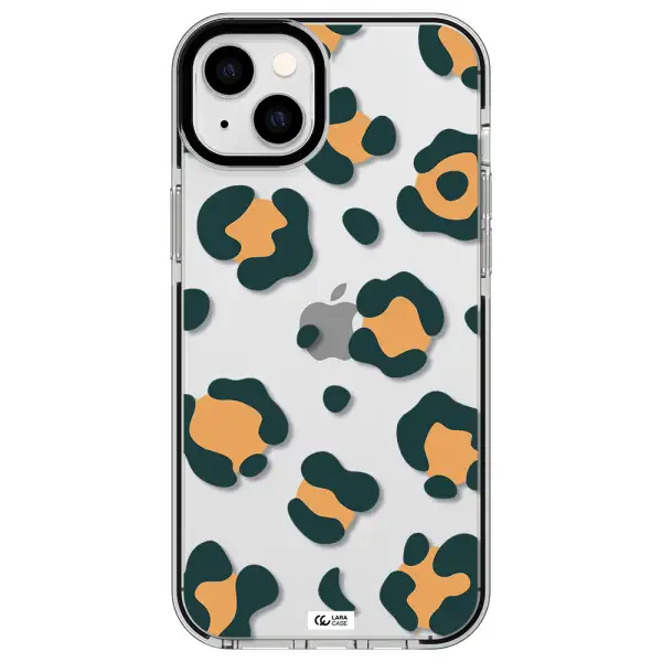 Toon Leopard Apple iPhone 14 plus impact black border Case
