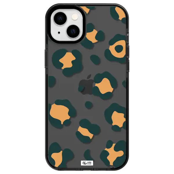 Toon Leopard Apple iPhone 14 plus impact Smoke Black Case
