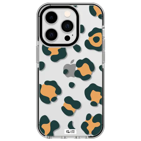 Toon Leopard Apple iPhone 14 pro impact black border Case