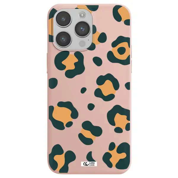 Toon Leopard Apple iPhone 14 pro max Silicone pastel pink Case